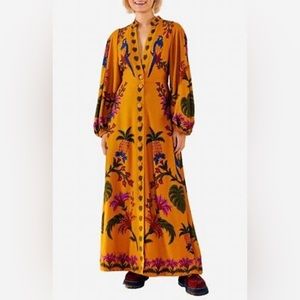 FARM RIO tropical tapestry maxi dress parrot print. New with tags.